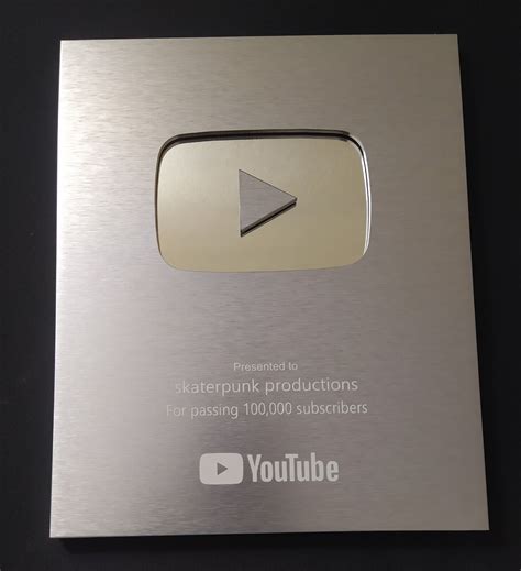 when do you get a youtube plaque|youtube one subscriber plaque.